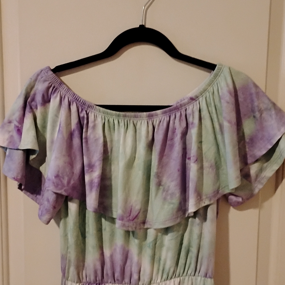 Women's Off-Shoulder Tie-Dye Top